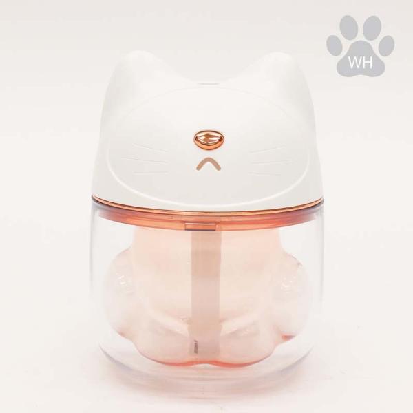 イトウ itou ネコの肉球型ミニ LED加湿器 ホワイト HCED-CK001W