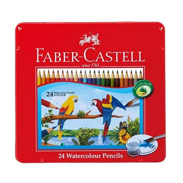 ファーバーカステル FABER-CASTELL 水彩 色鉛筆 24色セット TFC-WCP 24C ...