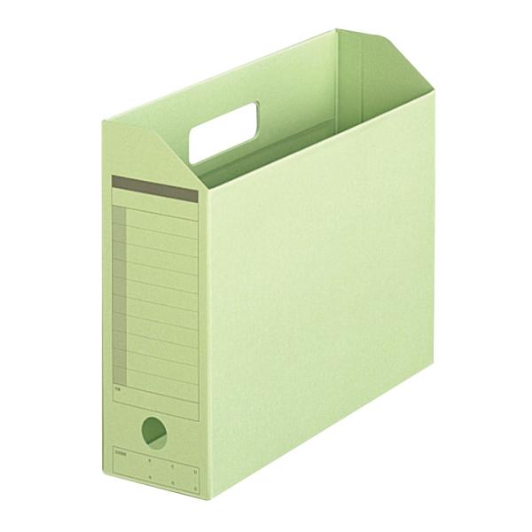 プラス(PLUS) ボックスファイル 古紙パルプ95％再生紙 A4-E グリーン FL-051BF ...