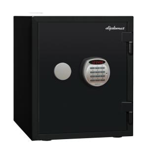 ディプロマット・ジャパン 耐火・耐水デザイン金庫 A125R3WRBLACK ブラック A4対応 HOME SAFE 家庭用耐火金庫 1時間耐火 容量25L｜officeland