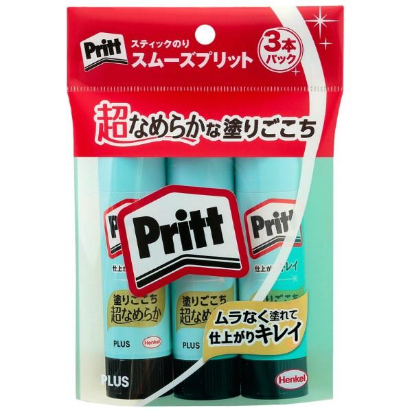 プラス(PLUS) スティックのり Pritt（プリット） スムーズプリット　ミディアム　22g　3...