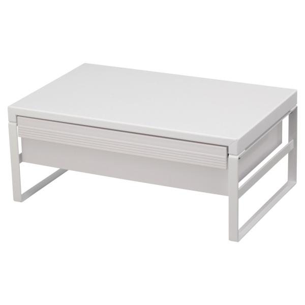 リヒトラブ LIHIT LAB.  机上台 幅390mm 引出し付き ハイタイプ 白 ホワイト A7...