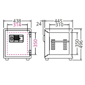 エーコー 家庭用小型耐火金庫 STANDARD...の詳細画像2
