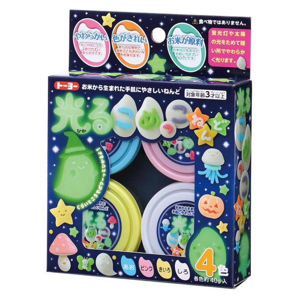 トーヨー TOYO 光るこめっこねんど4色 114902
