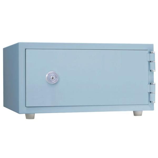 日本アイ・エス・ケイ 耐火金庫 おしゃれ金庫 CPS-30K リバーシブル錠 スカイブルー 11L ...