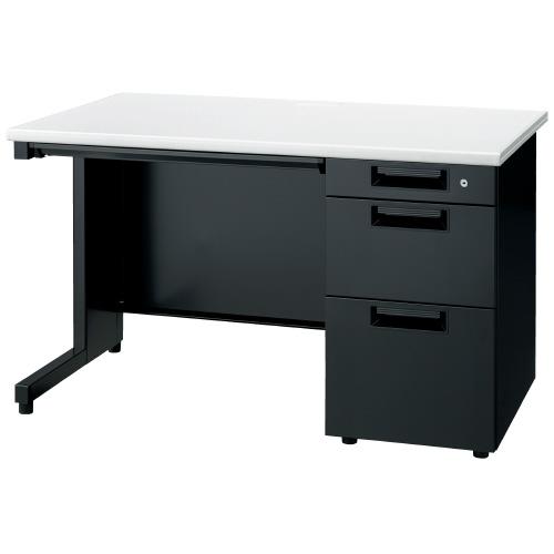 プラス 片袖机 JS-127D-3 WH/TBK ブラック 768389