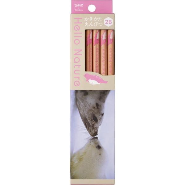 トンボ鉛筆 かきかた鉛筆 ハローネイチャー タテゴトアザラシ 2B KB-KHNSE2-2B 六角軸...