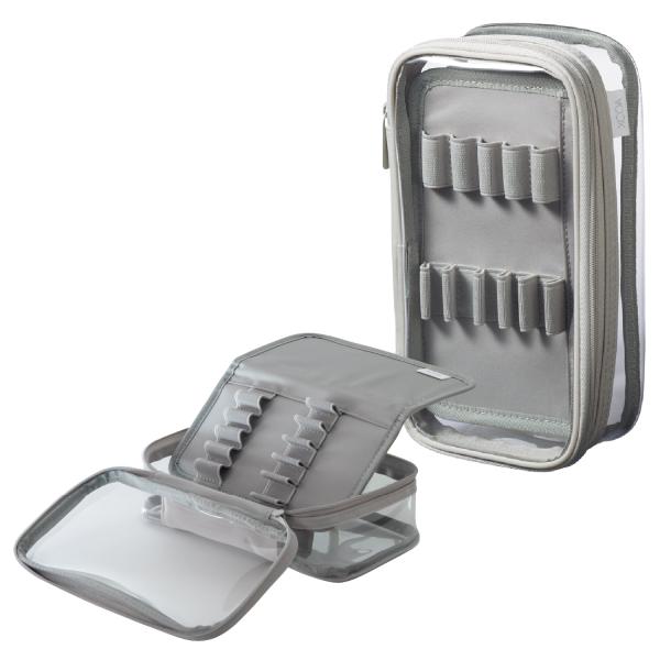 リヒトラブ XCOA リバーシブルクリヤーペンケース クリヤーグレー A-3800-27