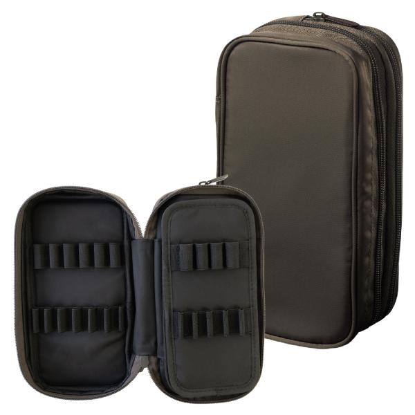 リヒトラブ XCOA スプレッドダブルペンケース アッシュブラウン A-3801-9