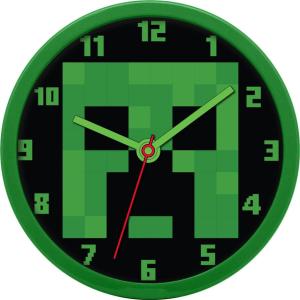 マインクラフト マイクラ クリーパー 掛け時計 時計 直径24.5cm ウォールクロック Wall Clock