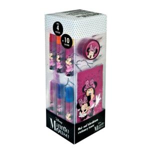 ディズニー ミニーマウス デイジー お絵描きセット 塗り絵セット 3段式