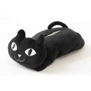 フレンズヒル ティッシュボックスカバー イタズラネコ ブラック JS-926-97