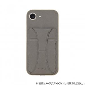 iPhone16e専用背面型ケース NICOLA Charcoal iP24SP-NIC02