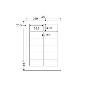 東洋印刷 / ワープロラベル ナナ FJA-210 A4 500枚 / ラベル用紙 / p14998...