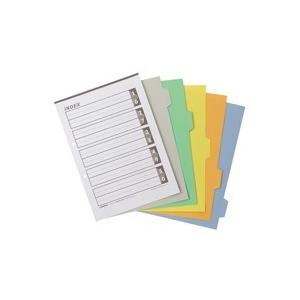 ジョインテックス / インデックスA4S 5色5山 100組 D026J-5Y10 / ファイルイン...