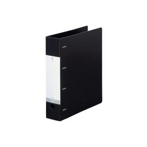 ＬＩＨＩＴＬＡＢ / Ｄ型リングファイル4A4S穴 G1280-24 黒 / リング式ファイル / ...