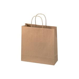 スマートバリュー / 手提袋 丸紐 茶 中 50枚 B288J-B / ショッピングバッグ / p3...