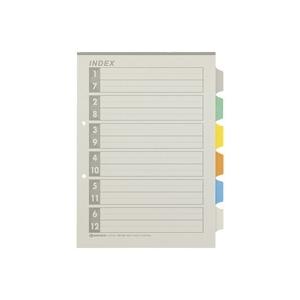 スマートバリュー / 再生インデックスA4S 6色6山10組 D137J-6Y / ファイルインデッ...