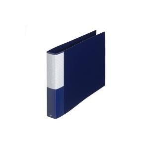 プラス / 2リングファイルFC-111RF A4E 35mmネイビー / リング式ファイル / p...