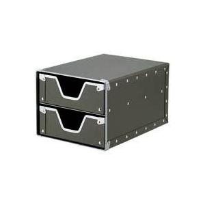 スマートバリュー / 紙製引き出し 浅型2段A4 B773J / デスクトレー / p861259