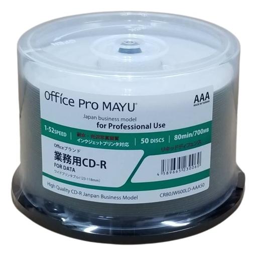 CD-R　業務用　リキッドディフェンスPlus　耐水写真画質　Officeブランド　52倍速　ワイド...