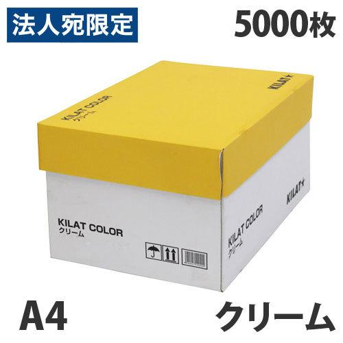カラーコピー用紙 クリーム A4 5000枚 用紙 OA用紙 印刷用紙 無地『法人宛のみ送料無料(一...