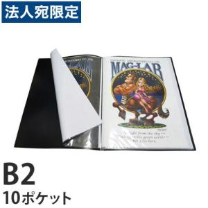 代引不可』 HIDISC B2ポスターファイル 10ポケット ML-B2P10CL クリア