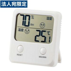 オーム電機 デジタル温湿度計 ホワイト TEM-400-W｜officetrust