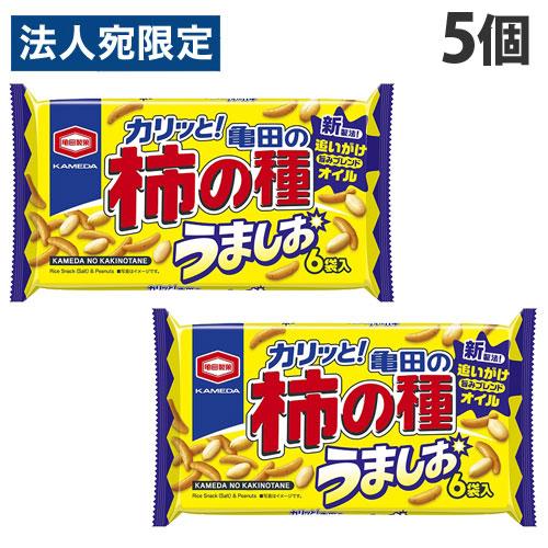亀田製菓 亀田の柿の種 うましお 6袋入×5個 柿の種 ガーリック カリカリ 珍味 おつまみ やみつ...