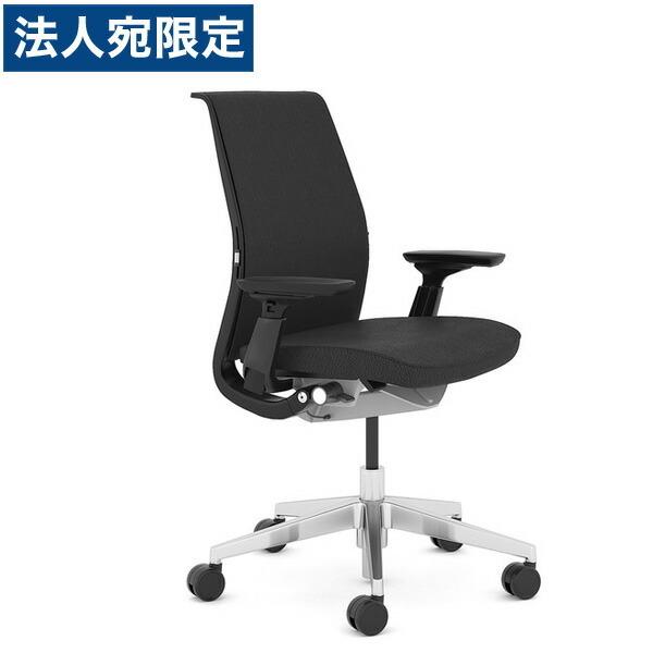 『代引不可』Steelcase Think シンク チェア フレームブラック 背座革張り アジャスタ...