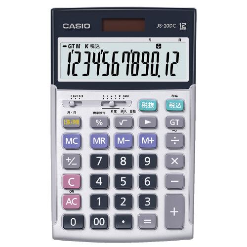本格実務電卓　日数・時間計算　１２桁　ＪＳ−２０ＤＣ−Ｎ　JS-20DC-N　カシオ計算機　