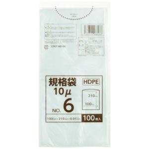 ポリ袋規格タイプ 6号  HDPE  CFKT-HD-06　CFKT-HD-06　クラフトマン　※ゆうパケット対応可｜officeyu