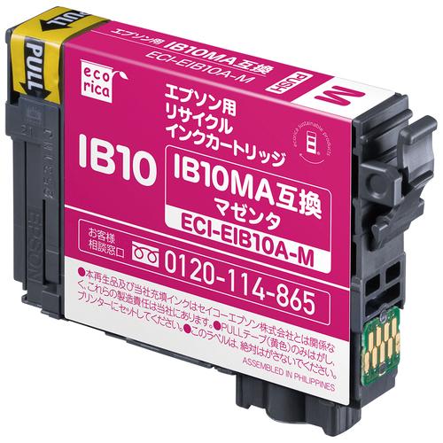 リサイクルインク マゼンタ IB10MA対応　ECI-EIB10A-M　エコリカ　　※メーカー取寄品...