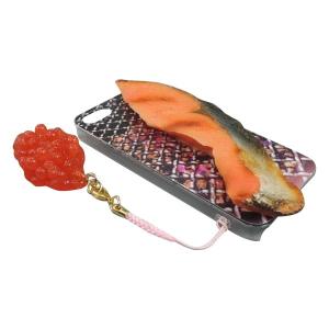 (同梱不可)日本職人が作る  食品サンプルiPhone5ケース　焼き鮭  ストラップ付き  IP-238｜officeyu