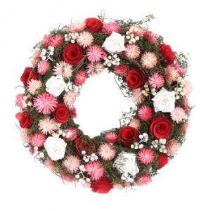 (代引不可) (同梱不可)彩か(SAIKA)　Wreath(リース)　ルージュドライフラワー　M　C...
