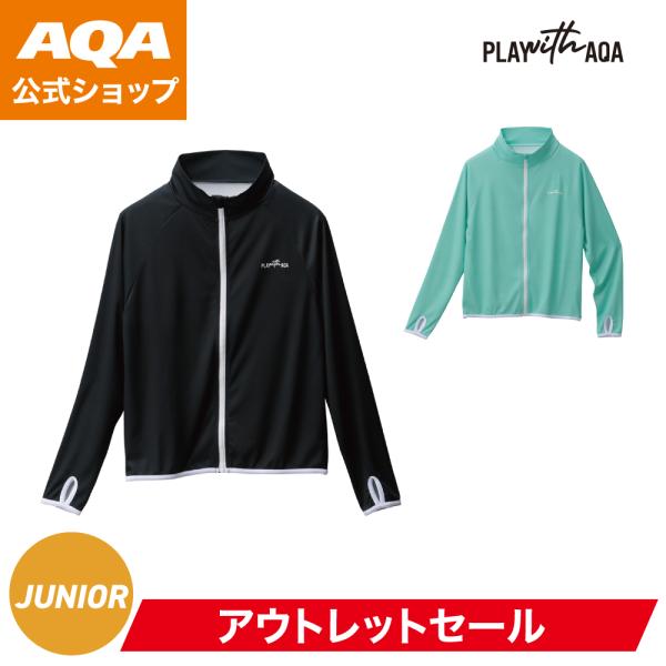 ＼ポイント10倍／【公式】PLAYwithAQA ラッシュガード ラッシュジップロングジュニア KW...