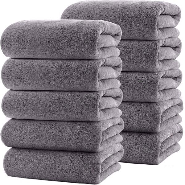 バスタオル (tkone 4色4枚セット 70*140cm) ふわふわ ホテル仕様 大判 瞬間吸水 ...