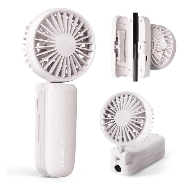 シシベラ(CICIBELLA) ハンディファン 小型 携帯扇風機 3段階風力調節 ミニ扇風機 小型扇...