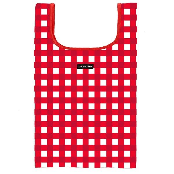 (ハンナフラ) エコバッグ M ギンガムレッド CECO-GRD-M 約:横29.5×縦50cm