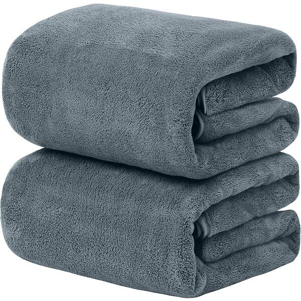 バスタオル (tkone 2枚セット スモーキーブルー) ふわふわ 大判 吸水速乾 ホテル仕様 柔ら...