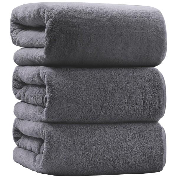 バスタオル (tkone 1色3枚セット 70*140cm) ふわふわ ホテル仕様 大判 瞬間吸水 ...