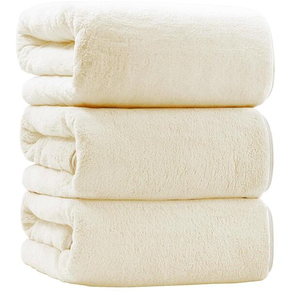 バスタオル (tkone 1色3枚セット 70*140cm) ふわふわ ホテル仕様 大判 瞬間吸水 ...