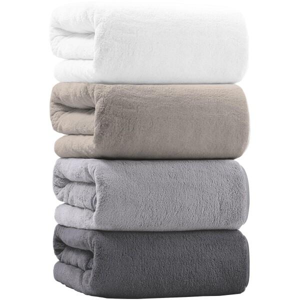 バスタオル (tkone 4色4枚セット 70*140cm) ふわふわ ホテル仕様 大判 瞬間吸水 ...