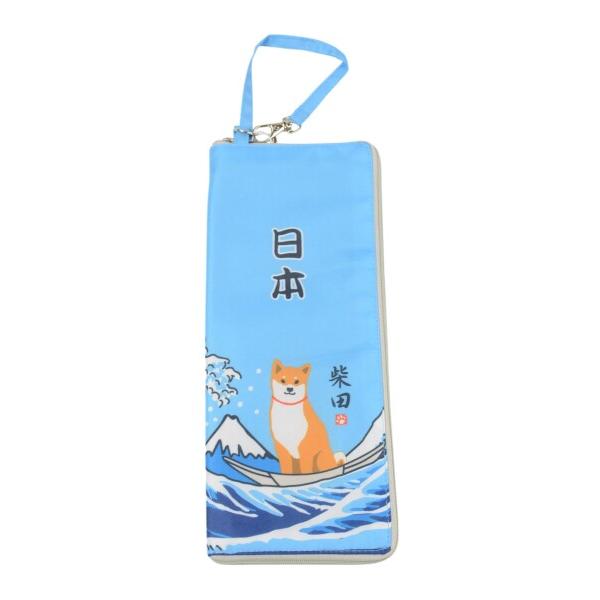 フレンズヒル 傘ケース オオナミシバタ ブルー