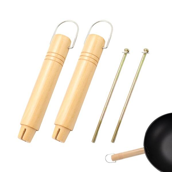 PAVIKE雪平鍋 取っ手雪平鍋用 木柄 取替ハンドル 木柄 無垢材 和風 ポットグリップ ネジ付