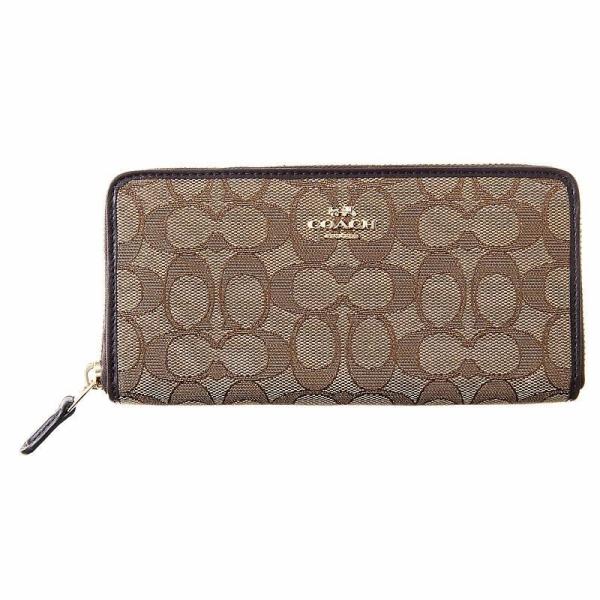 コーチ 財布 長財布 ラウンドファスナー レディース ベージュ/ブラウン COACH 53602 L...