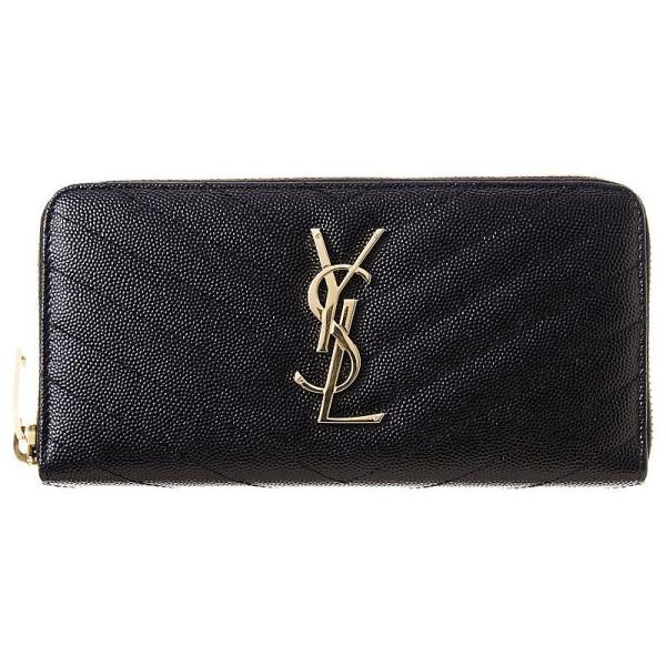 サンローラン 財布 長財布 ラウンドファスナー ユニセックス NOIR SAINT LAURENT ...