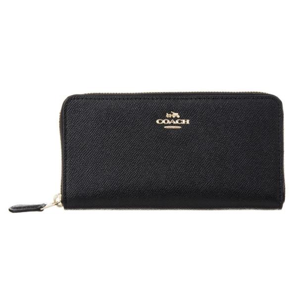 コーチ 財布 長財布 ラウンドファスナー レディース ブラック COACH 57713 LIBLK ...