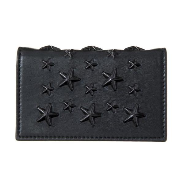 ジミーチュウ カードケース ユニセックス ブラック JIMMY CHOO NELLO ENL BLA...