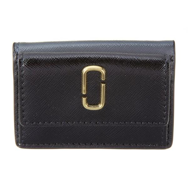 MARC JACOBS 財布 三つ折り財布 M0014492 002 SNAP SHOT ブラックマ...